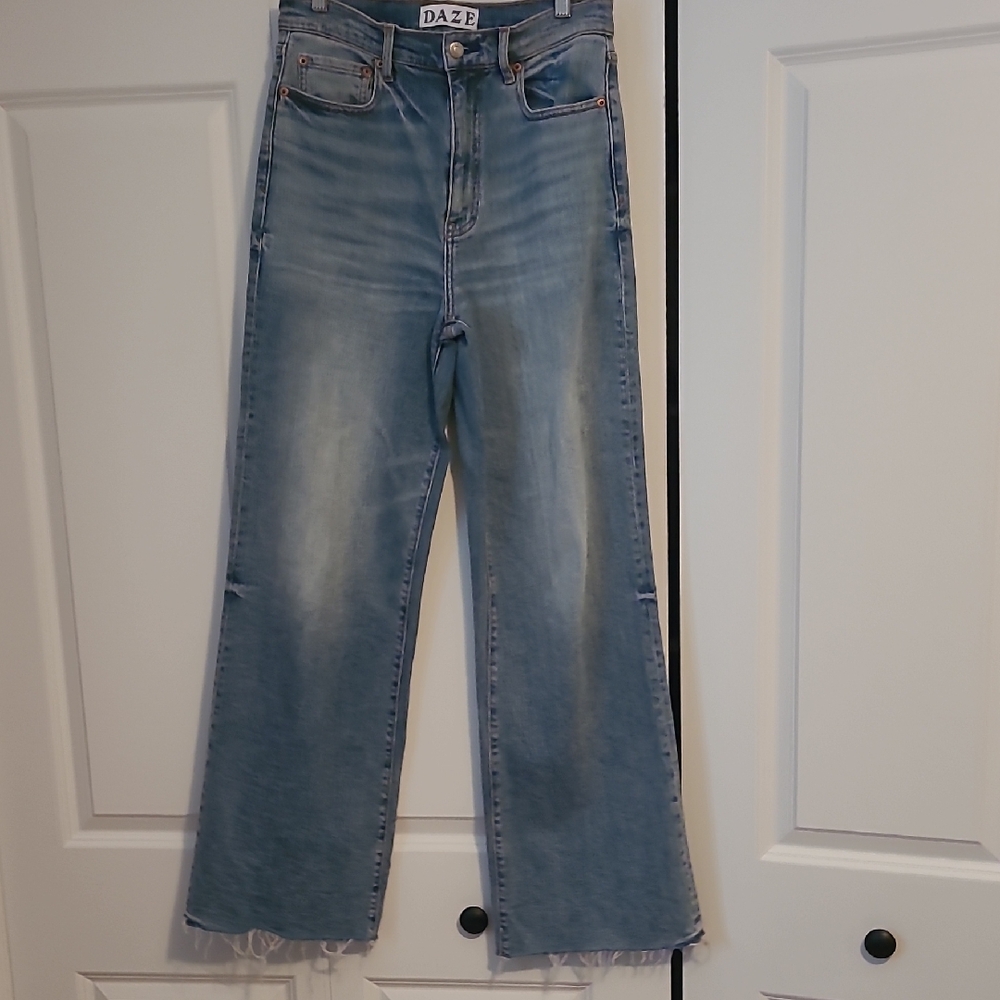 Daze Light Blue Women's Flare Jeans